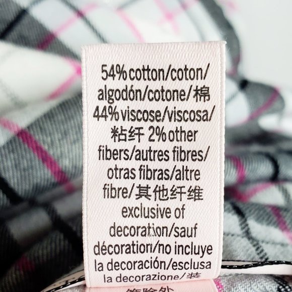 Victoria's Secret Pajama Plaid Flannel Button Down Sleep Shirt Women's XS - Picture 10 of 12